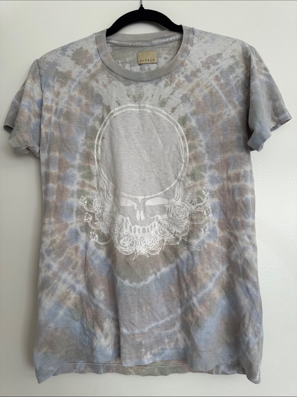 Unisex Tie-Dye Skull Graphic Tee in Multicolor